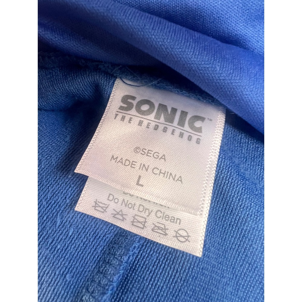 Sonic The Hedgehog Kids Plush Character Suit One Piece Pajamas Blue L - Picture 5 of 5